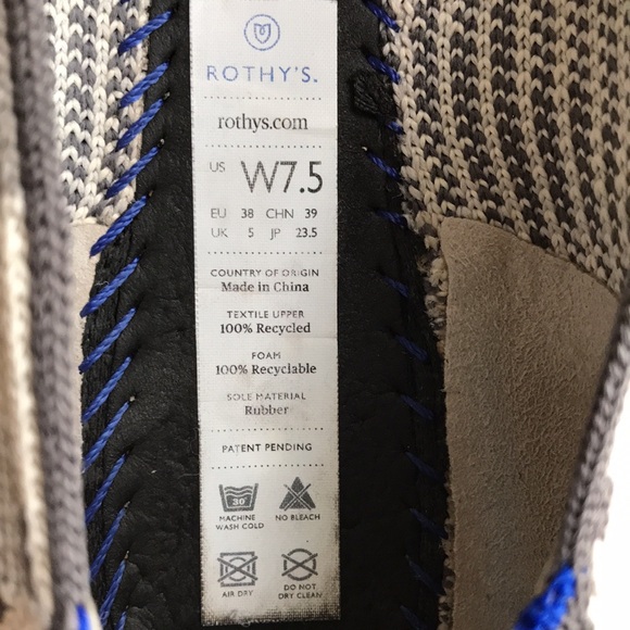 Rothy’s Size 7.5 The Point retired print Ash grey camo pointed toe flat shoe - Picture 8 of 13